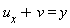 u[x]+v = y