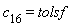 c[16] = tolsf