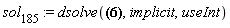 sol[185] := dsolve(ode[185] := x^7*`y'`+2*(x^2+1)*y^3+5*x^3*y^2 = 0, implicit, useInt)