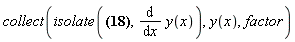 collect(isolate(-x*(2*x*`y'`+y) = y*(-2*y^2+2*y^2*x^2-2*x^3*y-x^2)/x, diff(y(x), x)), y(x), factor)