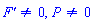 `F'` <> 0, P <> 0