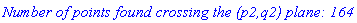 `Number of points found crossing the (p2,q2) plane: 164`