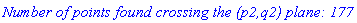 `Number of points found crossing the (p2,q2) plane: 177`