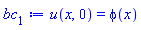 u(x, 0) = phi(x)
