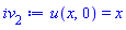u(x, 0) = x