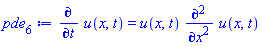 diff(u(x, t), t) = u(x, t)*(diff(diff(u(x, t), x), x))