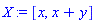 X := [x, x+y]