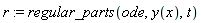 r := regular_parts(ode, y(x), t)