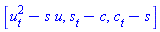 [u[t]^2-s*u, s[t]-c, c[t]-s]