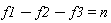 f1-f2-f3 = n