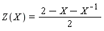 Z(X) = (2-X-1/X)*(1/2)