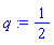 q := 1/2