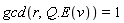 gcd(r, Q.E(v)) = 1
