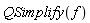 QSimplify(f)