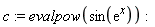 c := evalpow(sin(exp(x)))