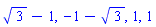 3^(1/2)-1, -1-3^(1/2), 1, 1
