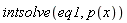 intsolve(eq1, p(x))