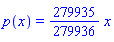 p(x) = (279935/279936)*x