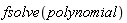 fsolve(polynomial)