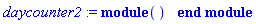 daycounter2 := module () end module