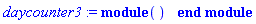 daycounter3 := module () end module