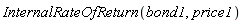 InternalRateOfReturn(bond1, price1)