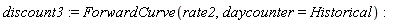 discount3 := ForwardCurve(rate2, daycounter = Historical)