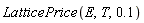 LatticePrice(E, T, .1)