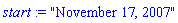 start := "November 17, 2007"