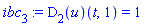 (D[2](u))(t, 1) = 1