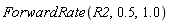 ForwardRate(R2, .5, 1.0)