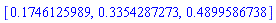 [.1746125989, .3354287273, .4899586738]