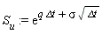 S[u] := exp(q*`&Delta;t`+sigma*sqrt(`&Delta;t`))