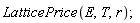LatticePrice(E, T, r);