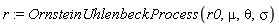 r := OrnsteinUhlenbeckProcess(r0, mu, theta, sigma)