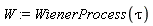 W := WienerProcess(tau)