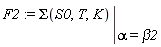 F2 := eval(Sigma(S0, T, K), alpha = beta2)