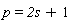 p = `2s`+1