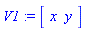 V1 := Vector[row]([x, y])