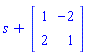 s+Matrix([[1, -2], [2, 1]])