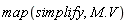 map(simplify, M.V)