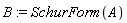 B := SchurForm(A)