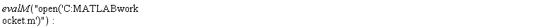 evalM("open('C:MATLABwork ocket.m')")