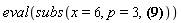 eval(subs(x = 6, p = 3, padic:-arctanhp(x, p, 10)))