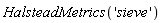HalsteadMetrics('sieve')
