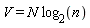 V = N*log[2](n)