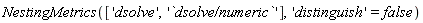 NestingMetrics(['dsolve', '`dsolve/numeric`'], 'distinguish' = false)