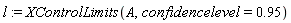 l := XControlLimits(A, confidencelevel = .95)