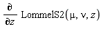 diff(LommelS2(mu, nu, z), z)