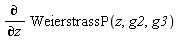 diff(WeierstrassP(z, g2, g3), z)